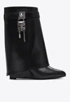 Givenchy Shark Lock 90 Mid-calf Boots In Black