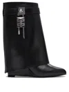 Givenchy Shark Lock 90 Leather Ankle Boots Shoes In Black
