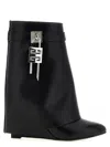 Givenchy Draped Design Black Boots With Pointed Toe And Signature Buckle In Black