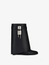GIVENCHY SHARK LOCK ANKLE BOOTS IN LEATHER
