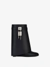 Givenchy Shark Lock 90 Leather Ankle Boots Shoes In Black