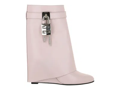 Pre-owned Givenchy Shark Lock Ankle Boots (women's) Sneakers In Light Pink