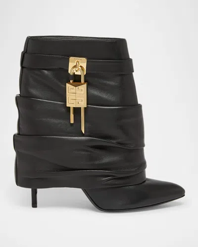 Givenchy Shark Lock Ankle Stiletto Boots In Black