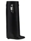 Givenchy Black Leather Shark Lock Boot Women In Black