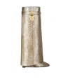 Givenchy Shark Lock Boots In Python With Iridescent Effect In Silver