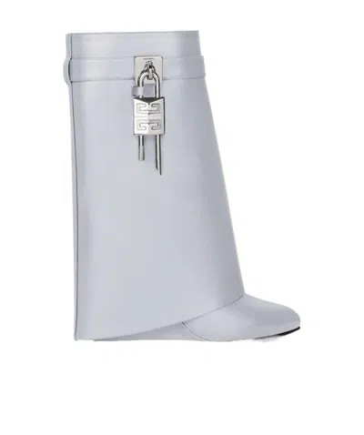 Givenchy Shark Lock Boots In White