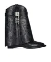 Givenchy 60mm Shark Lock Cowboy Leather Boots In Black