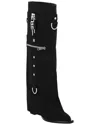 Givenchy Shark Lock Cowboy Boot In Black