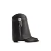 Givenchy Shark Lock Cowboy Boots In Black