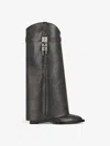 Givenchy Woman Boot Charcoal Size 8 Bull Skin In Black