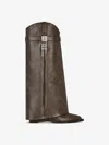 Givenchy Woman Boot Charcoal Size 8 Bull Skin In Walnut Brown