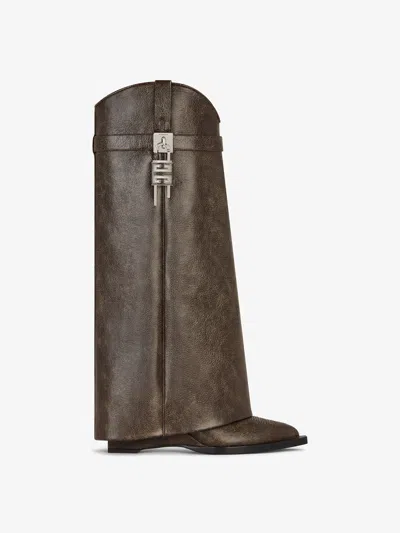 GIVENCHY SHARK LOCK COWBOY BOOTS IN LEATHER