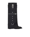 Givenchy Shark Lock Cowboy Boot In Black