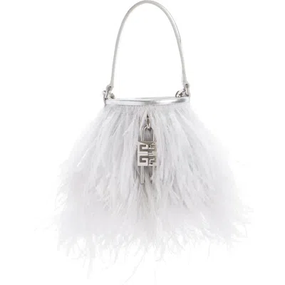 Givenchy Shark Lock Faux Feather Bucket Bag In Multicolor
