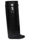 Givenchy Shark Lock Calf Leather Knee-high Boots In Black