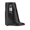Givenchy 'shark Lock' Leather Ankle Boots In Black