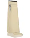 Givenchy Shark Lock Pant Shaft Leather Biker Boot In Neutral