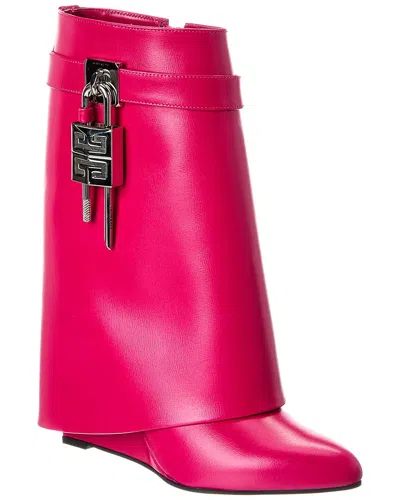 Givenchy Shark Lock Leather Boot In Multi