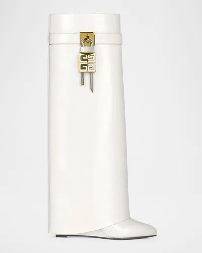 GIVENCHY SHARK LOCK LEATHER BOOTS