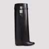 Givenchy High-heeled Boots With Structured Silhouette And Decorative Detail In Black