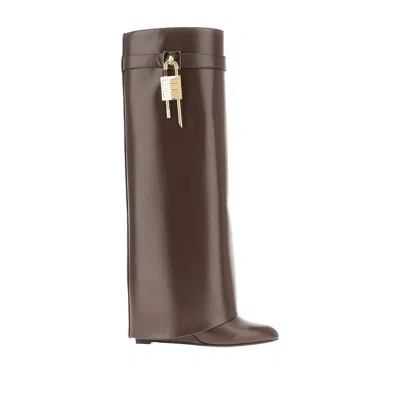 Givenchy 'shark Lock' Leather Boots In Multi