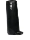 Givenchy High-heeled Boots With Structured Silhouette And Decorative Detail In Black