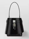 Givenchy Micro Shark Lock Bucket Bag In Box Leather In Black