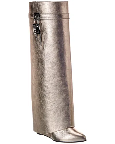 Givenchy Shark Lock Leather Knee-high Boot In Multi