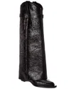 Givenchy Shark Lock Leather Knee-high Cowboy Boot In Multi