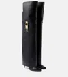 Givenchy Shark Lock Stiletto Leather Over-the-knee Boots In Black