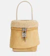 Givenchy Shark Lock Medium Suede Bucket Bag In 231-hazel