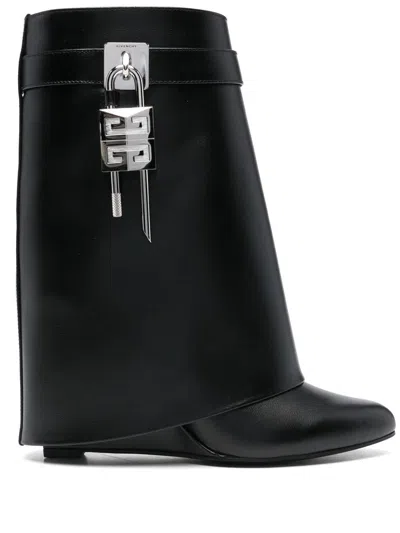 Givenchy Shark Lock Pant Ankle Boots Shoes In Black