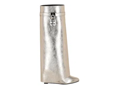 Pre-owned Givenchy Shark Lock Pant Boots (women's) Sneakers In Golden