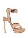 Givenchy Shark Lock Platform Pumps In Nude