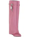 Givenchy Shark Lock Satin Boot In Pink