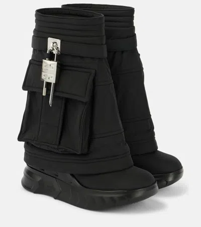 Givenchy Shark Lock Stiletto Ankle Boots In Black