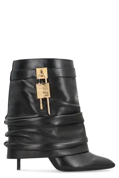 GIVENCHY GIVENCHY SHARK LOCK STILETTO BOOTS IN NAPPA