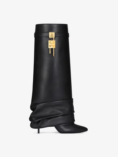 GIVENCHY SHARK LOCK STILETTO BOOTS IN NAPPA LEATHER