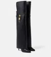 Givenchy Shark Lock Stiletto Leather Over-the-knee Boots In Black