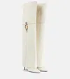 Givenchy Shark Lock Stiletto Over-the-knee Boots In Suede In 105-ivory