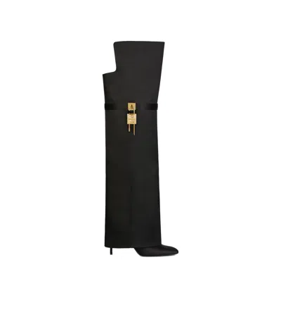 Givenchy Shark Lock Stiletto Over-the-knee Boots In Satin