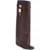 Givenchy Shark Lock Leather Boots In Multi