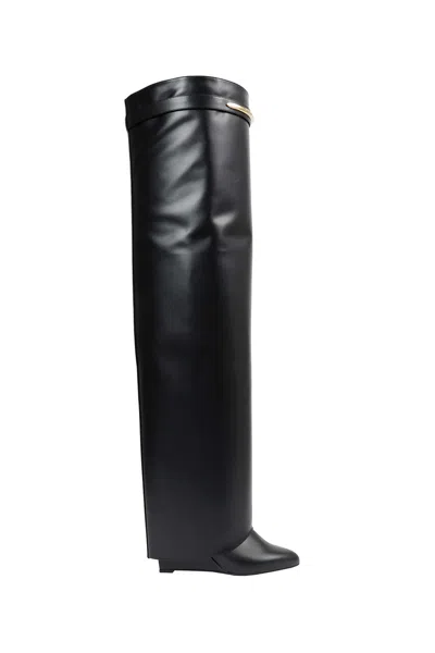 Givenchy Shark Pinch Over-the-knee Boots In Black