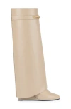 Givenchy Shark Pinch Boots Pointed Toe High Shaft In Neutral