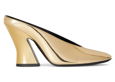 Pre-owned Givenchy Shark Sculpted Mule 95mm Heel (women's) Sneakers In Golden