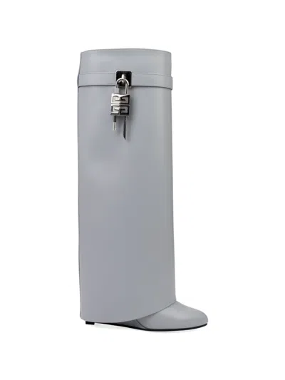 Givenchy Shark-lock Boots In Gray