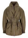 Givenchy Hourglass Bomber With Zipped Shawl Collar In Nylon In Green