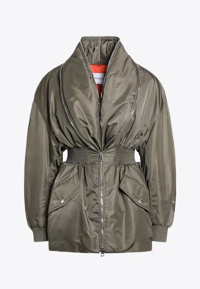 GIVENCHY SHAWL-COLLAR ZIP-UP BOMBER JACKET