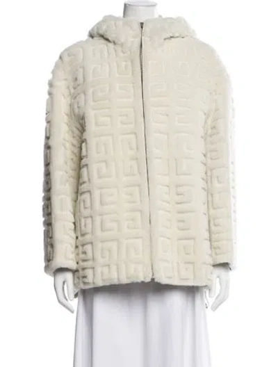 Pre-owned Givenchy Shearling Fur Jacket In Neutral