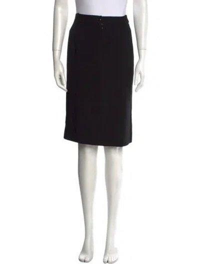 Pre-owned Givenchy Shearling Knee-length Skirt In Black